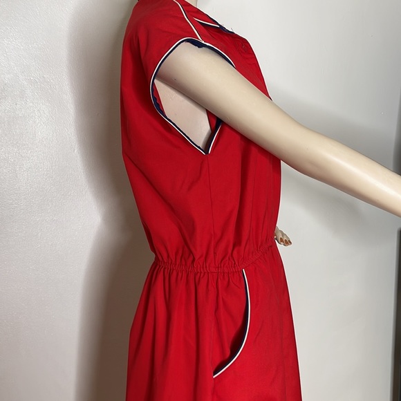 Vintage 70s Nautical Style Day Dress - Picture 5 of 16